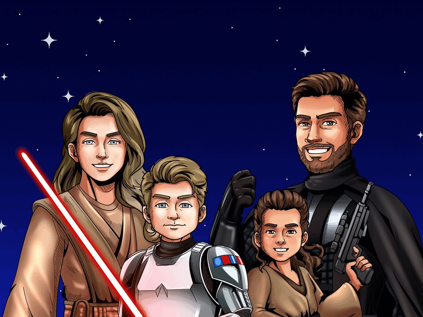 Custom Make Me Jedi Portrait + Puzzle