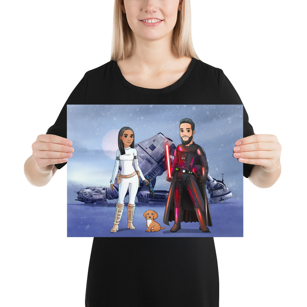 Custom Make Me Jedi Portrait + Unframed Poster