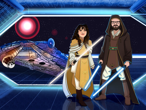 Star Wars Wedding Gift — Custom Portraits for the Happy Couple