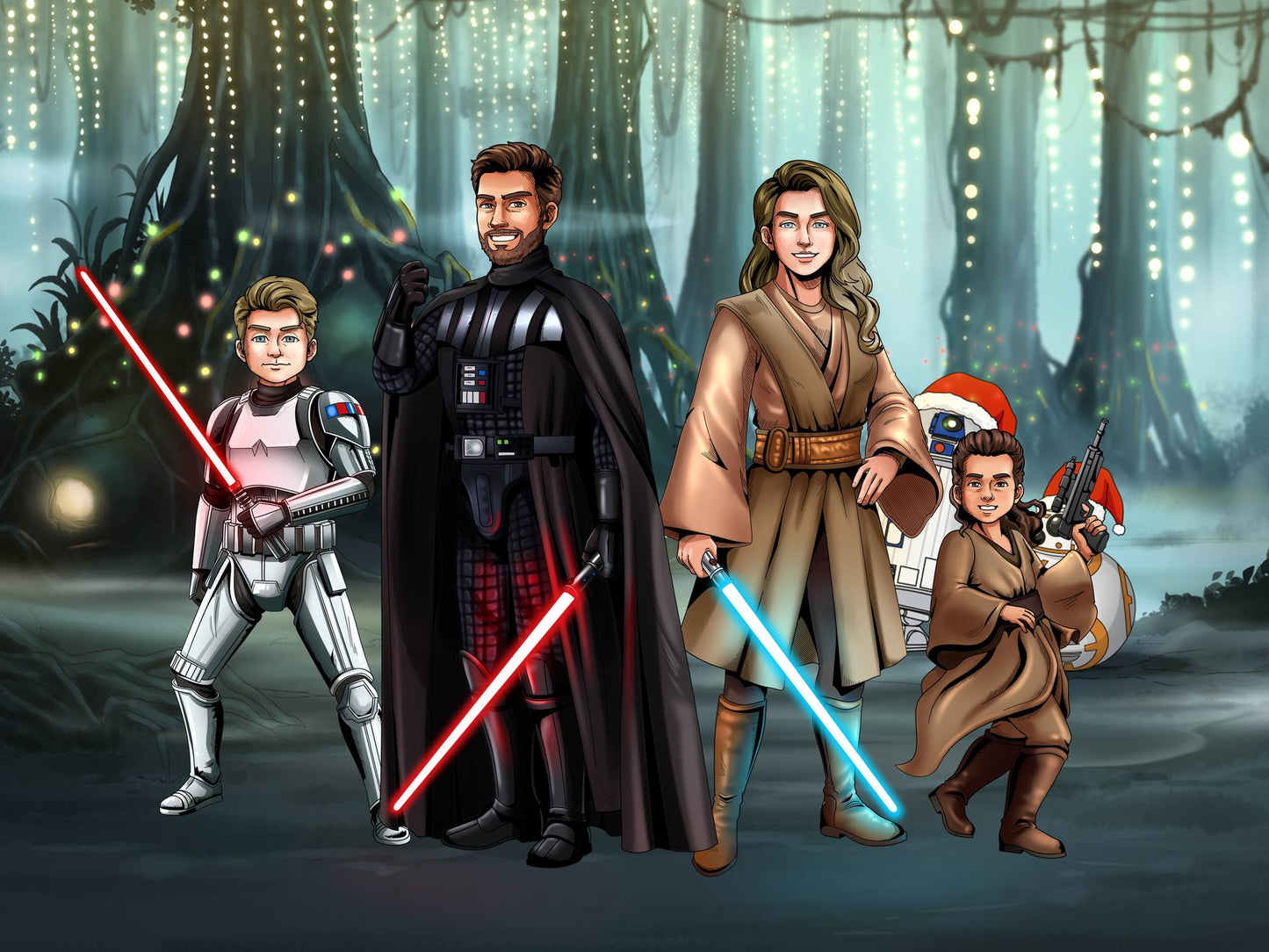 Custom Make Me Jedi Portrait + Puzzle