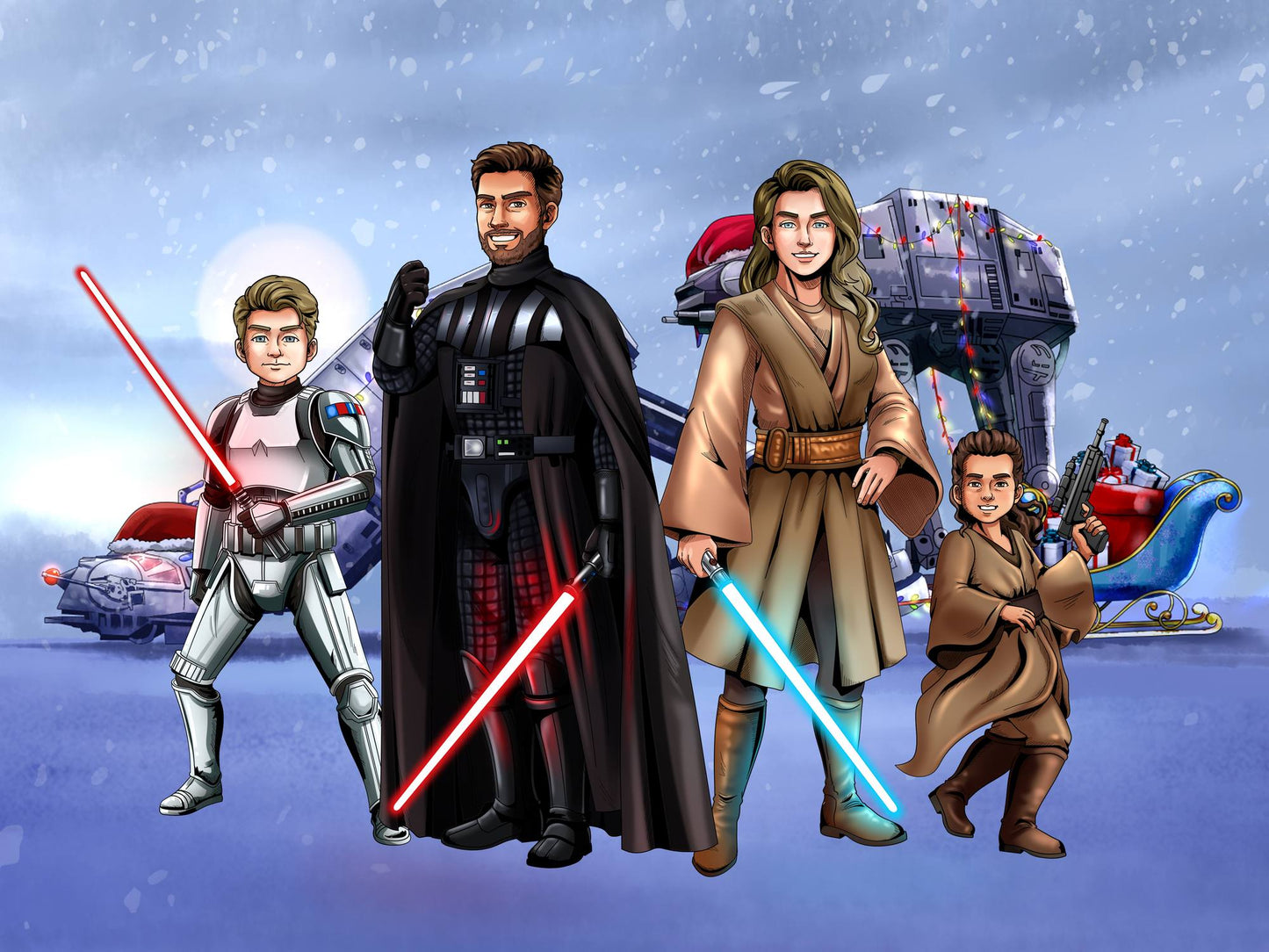 Custom Make Me Jedi Portrait + Puzzle