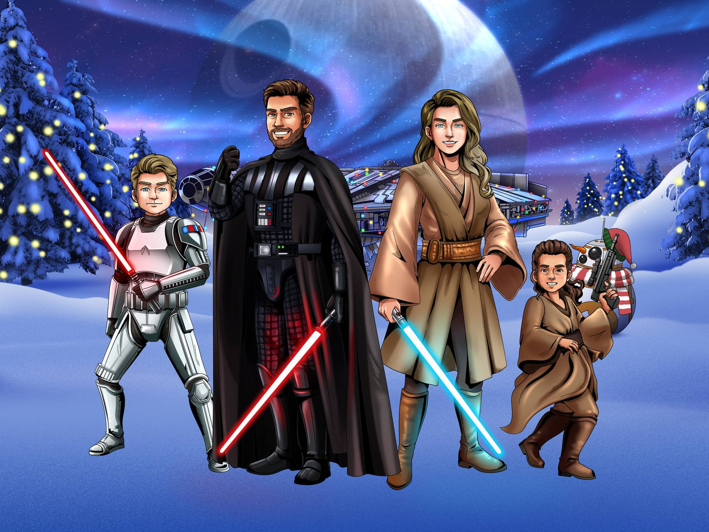 Custom Make Me Jedi Portrait + Puzzle