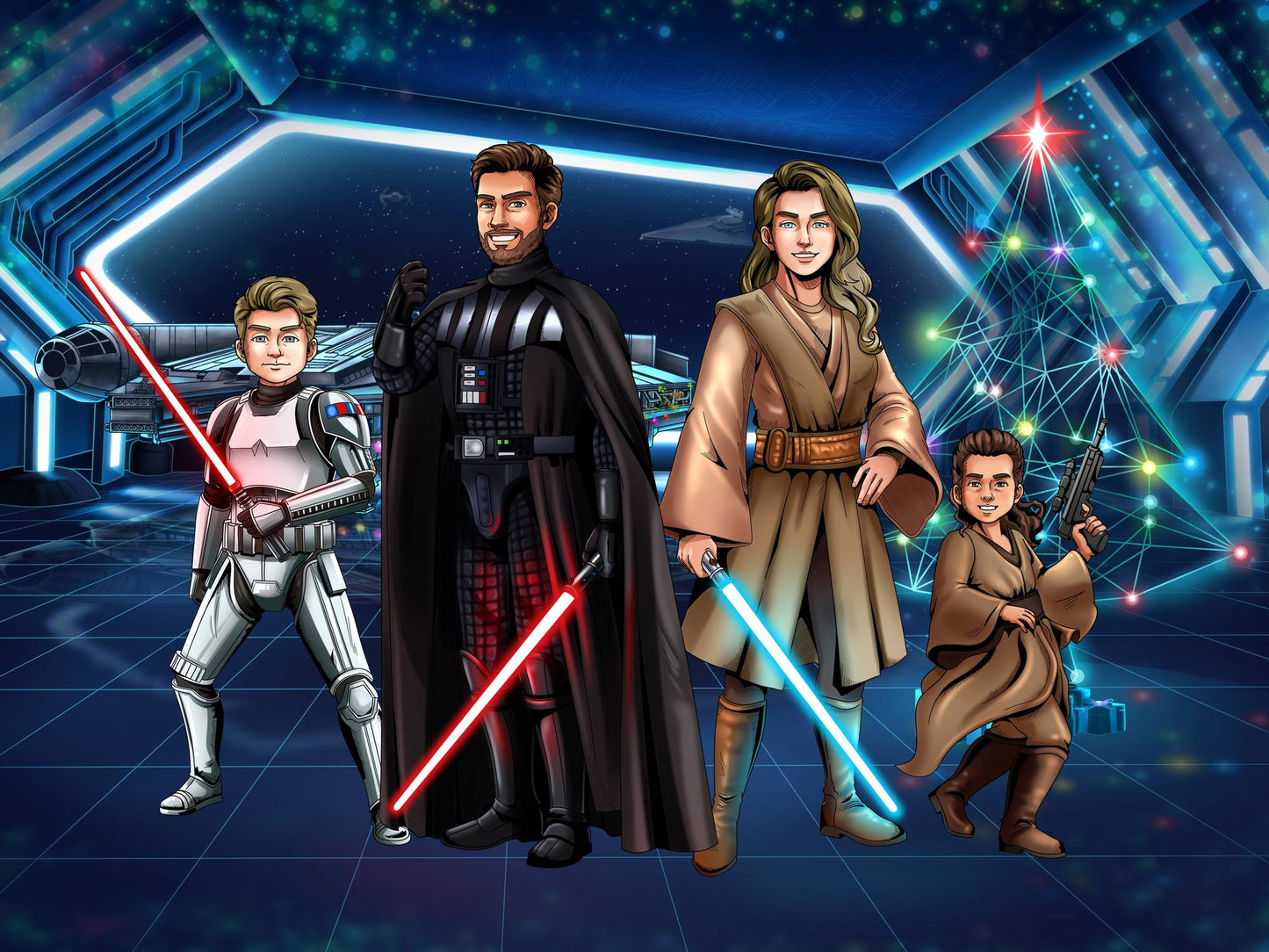 Custom Make Me Jedi Portrait + Puzzle