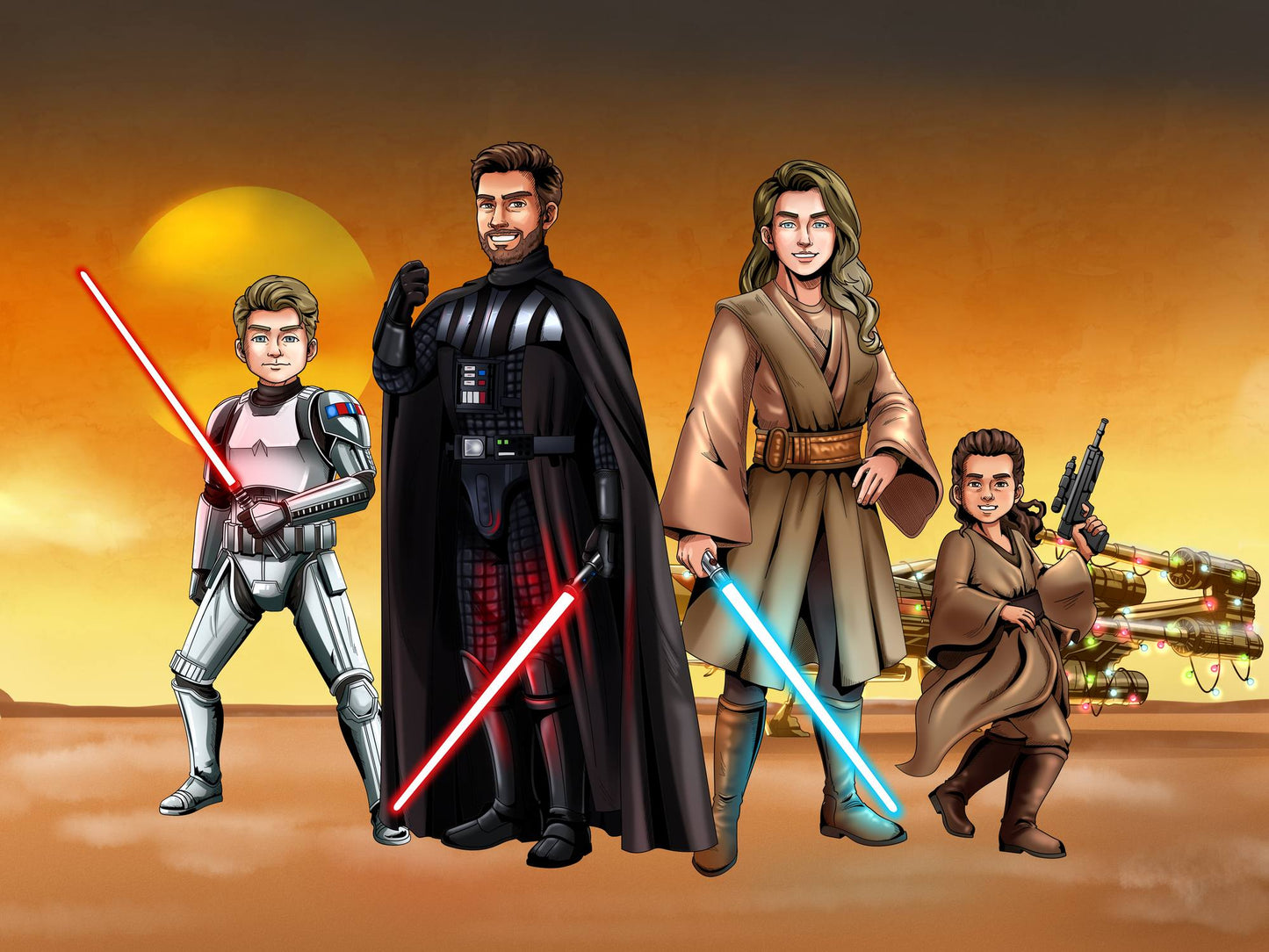 Custom Make Me Jedi Portrait + Puzzle