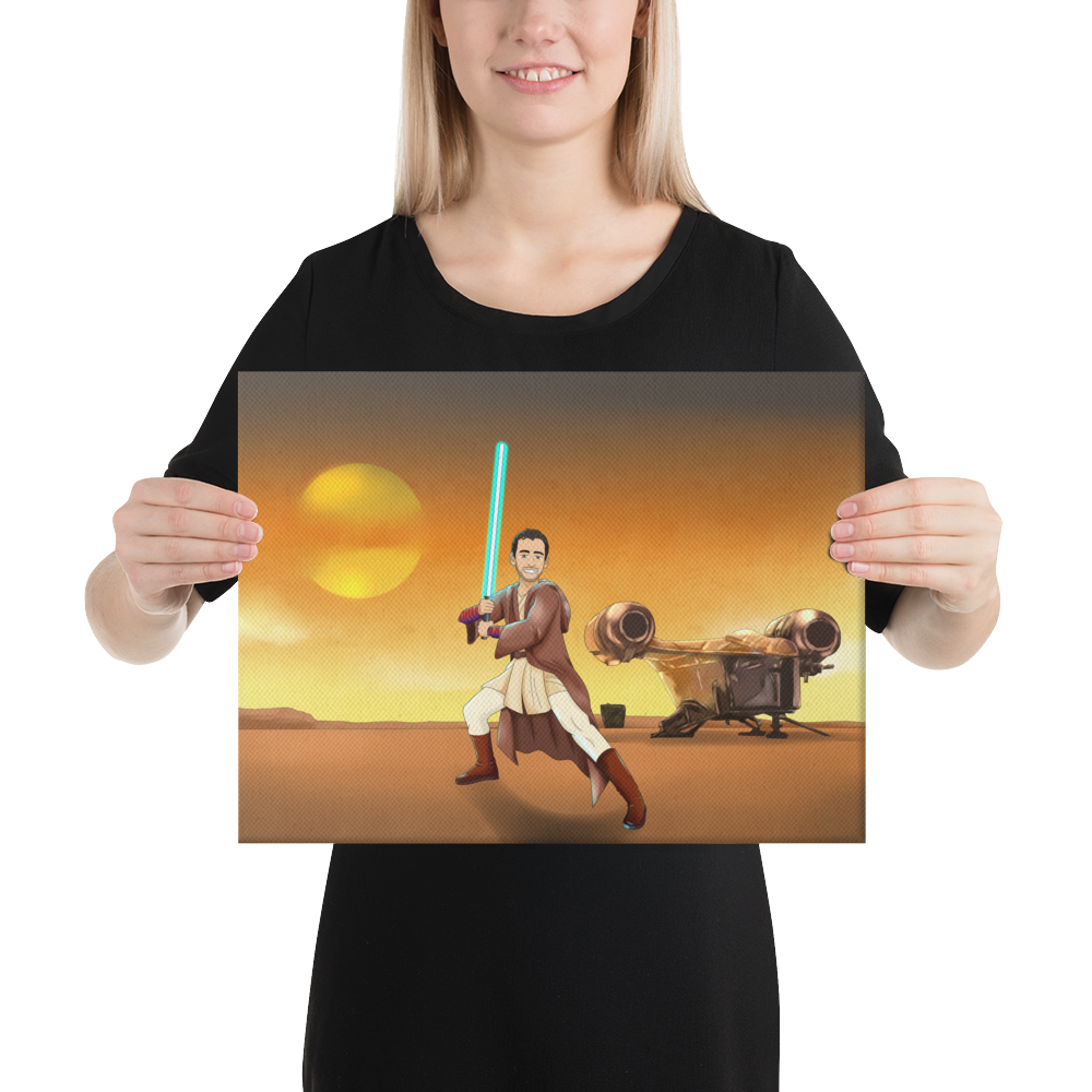 Custom Make Me Jedi Portrait + Canvas