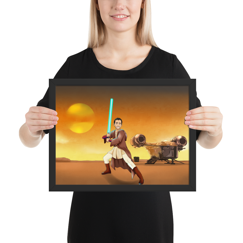 Custom Make Me Jedi Portrait + Framed Poster
