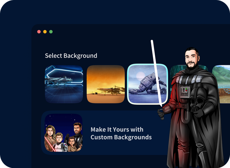 Pick Your Background and options