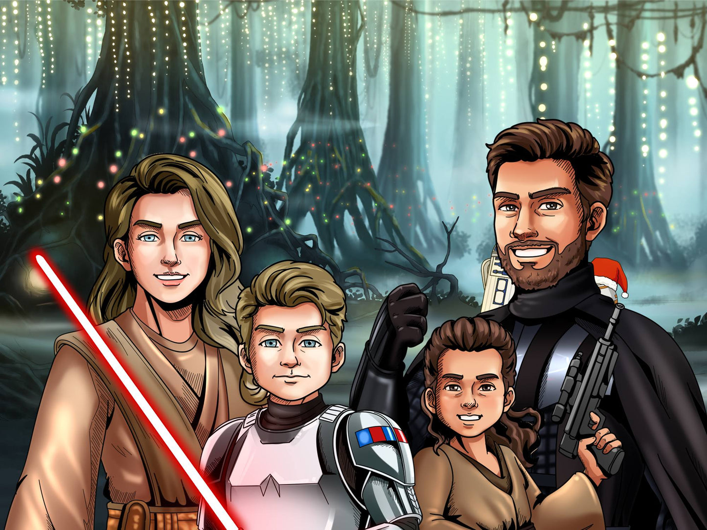 Custom Make Me Jedi Portrait + Puzzle