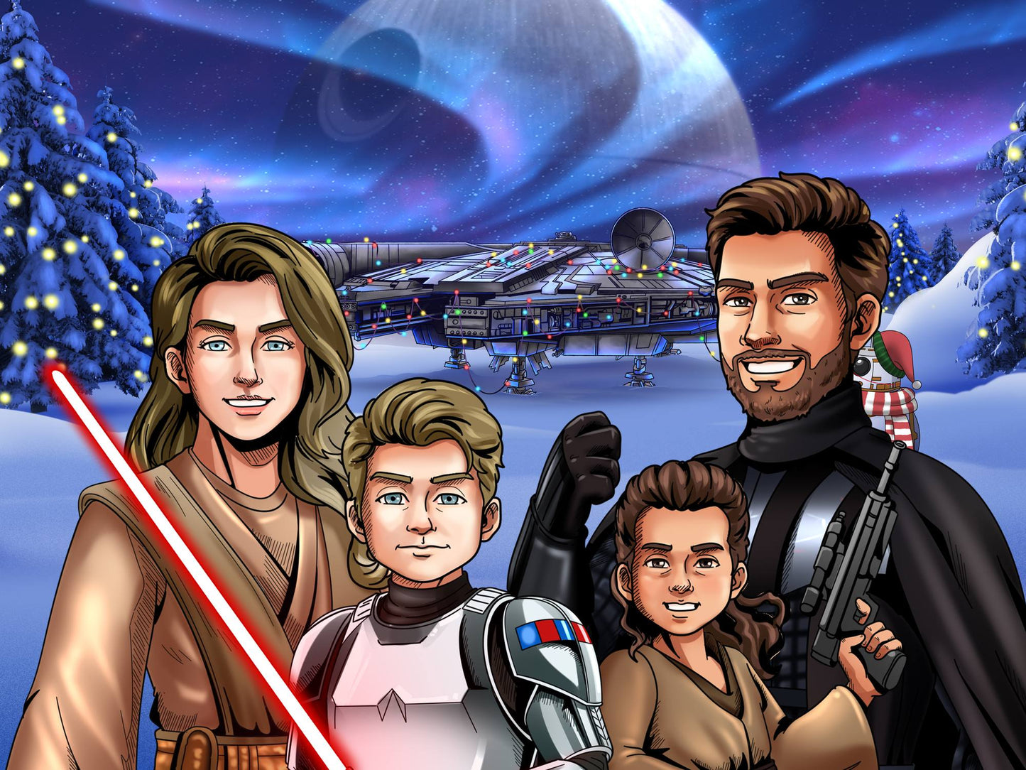 Custom Make Me Jedi Portrait + Puzzle