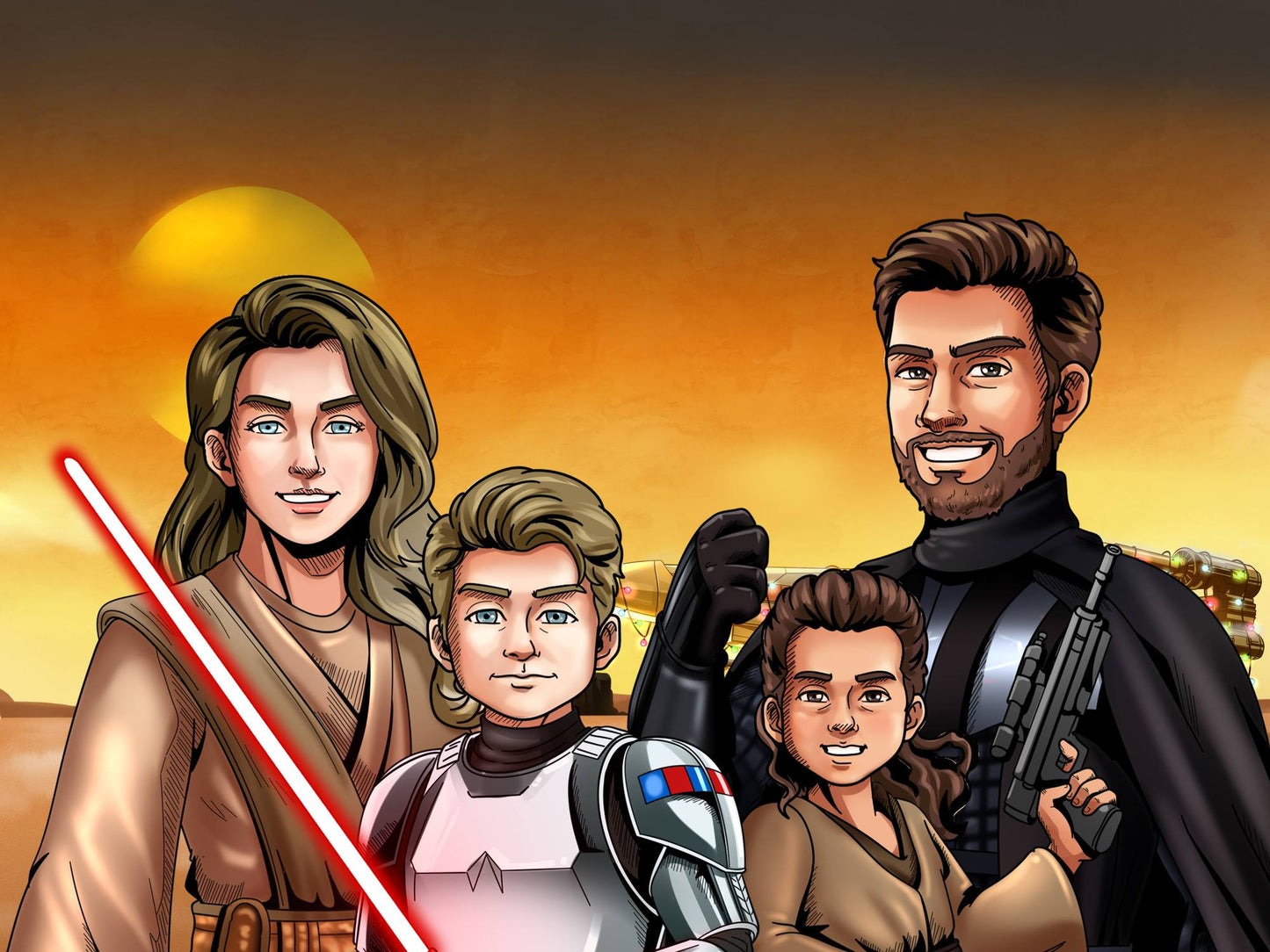 Custom Make Me Jedi Portrait + Puzzle