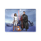 Custom Star Wars-style Jedi portrait on acrylic Christmas ornament — hand-drawn illustration hanging on tree