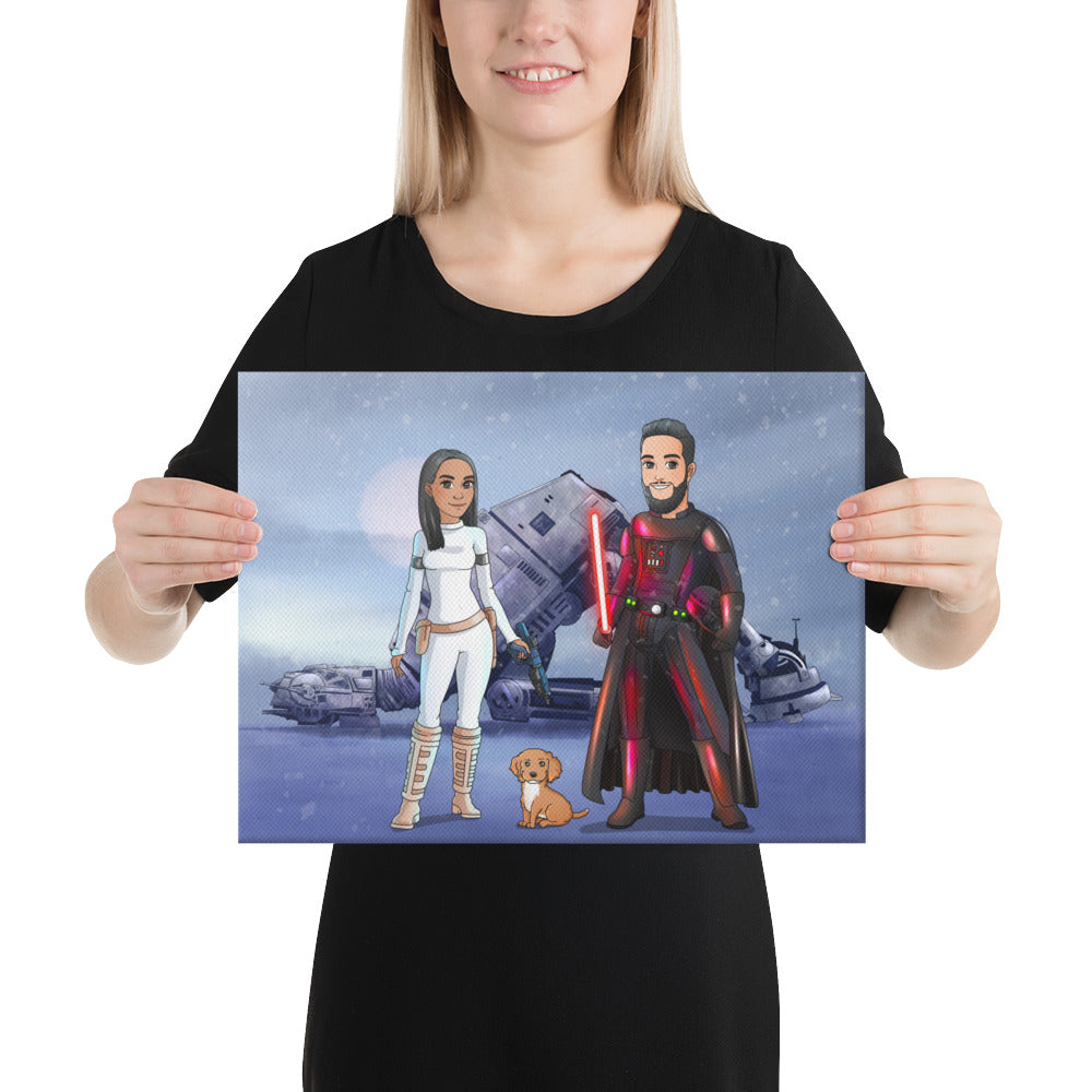 Custom Make Me Jedi Portrait + Canvas