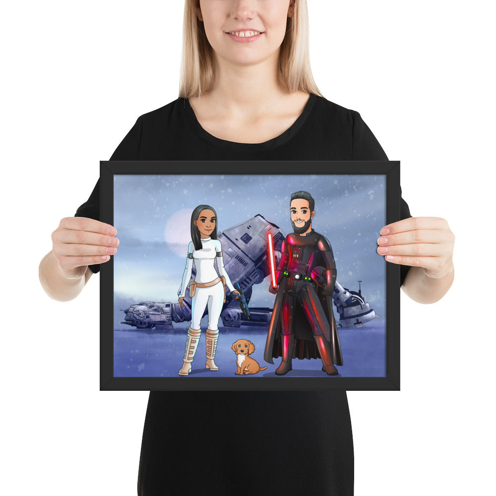Custom Make Me Jedi Portrait + Framed Poster