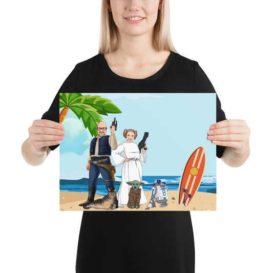 Custom Make Me Jedi Portrait + Unframed Poster