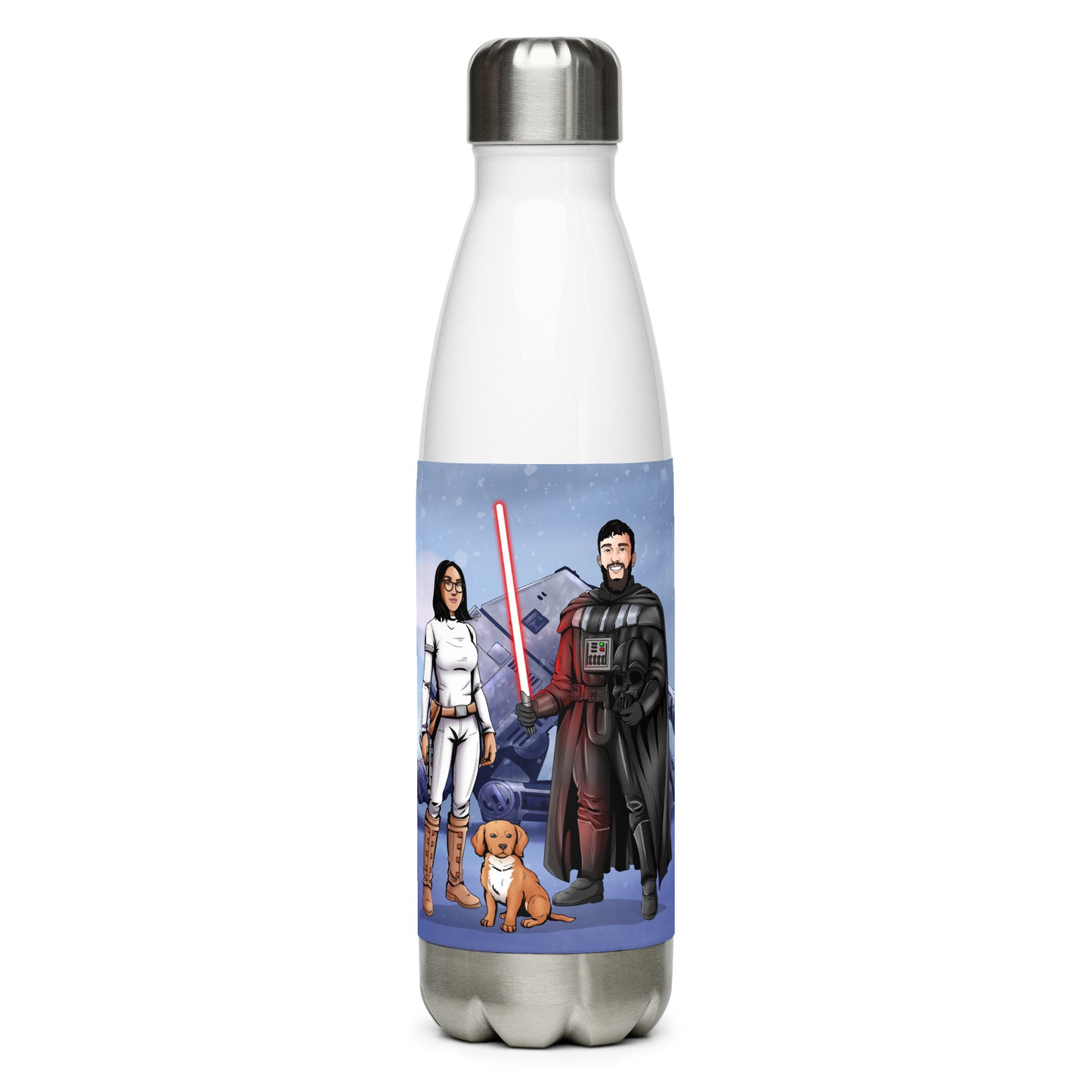 Custom Make Me Jedi Portrait + Water Bottle