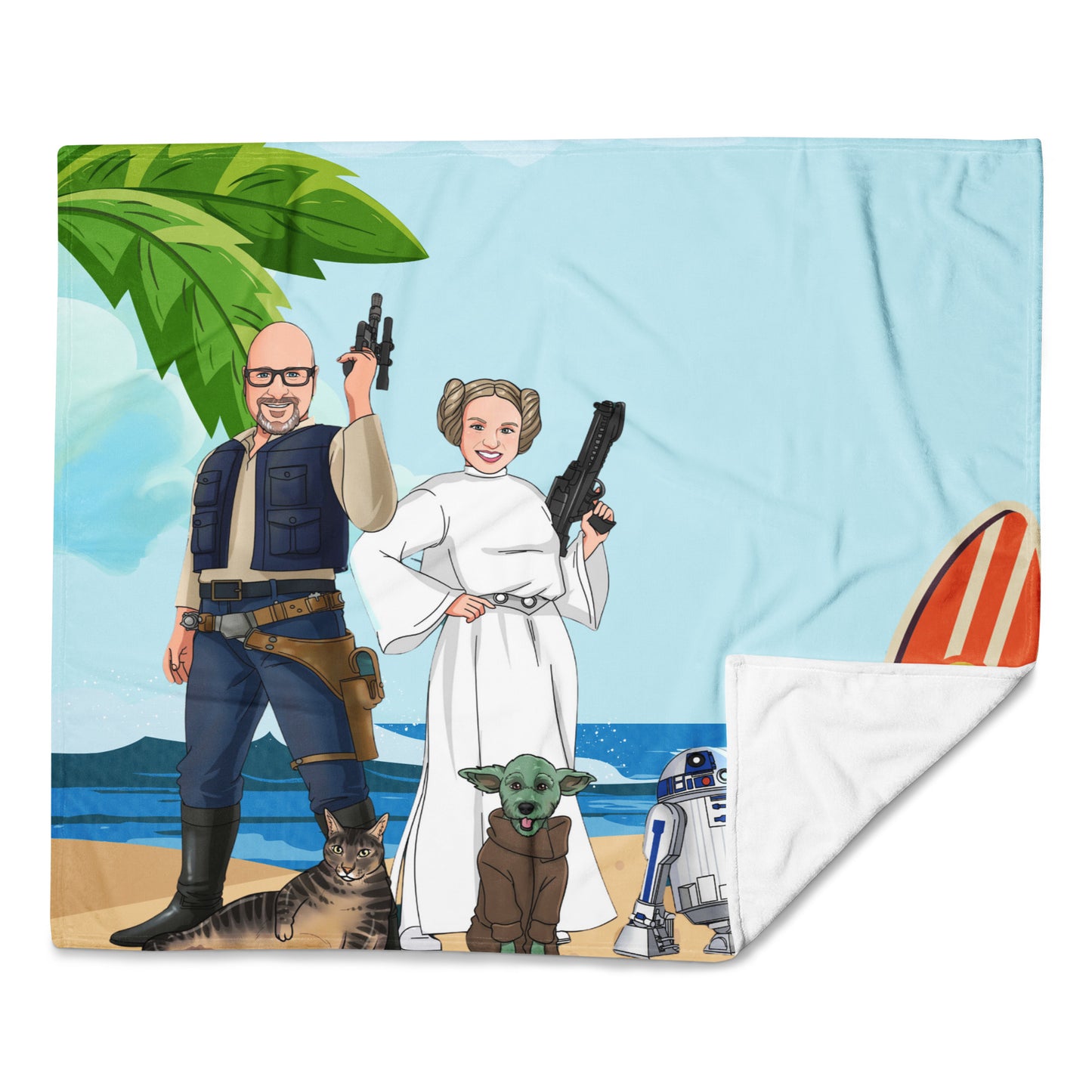 Custom Make Me Jedi Portrait + Blanket