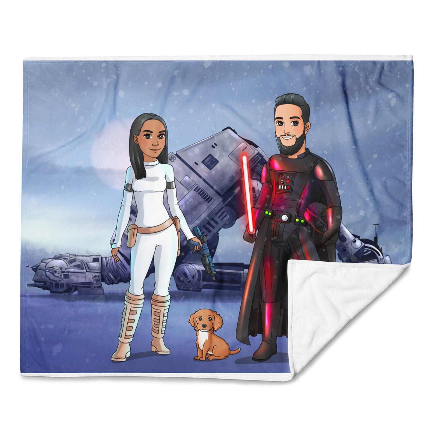 Custom Make Me Jedi Portrait + Blanket